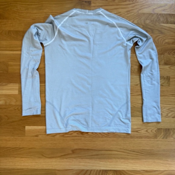 Lululemon Run Swiftly Tech Long Sleeve Crew Stripe Black White - 12 - Picture 9 of 14